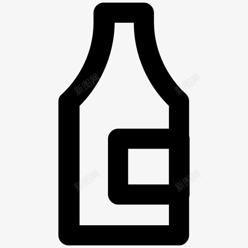 瓶子圣诞粗线条图标svg_新图网 https://ixintu.com 圣诞粗线条图标 瓶子