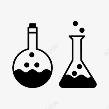 化学烧瓶试管科学图标图标