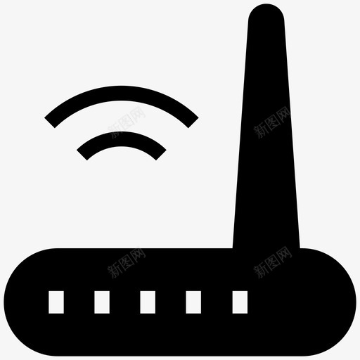 wifi调制解调器电子设备实心图标svg_新图网 https://ixintu.com wifi调制解调器 电子设备实心图标