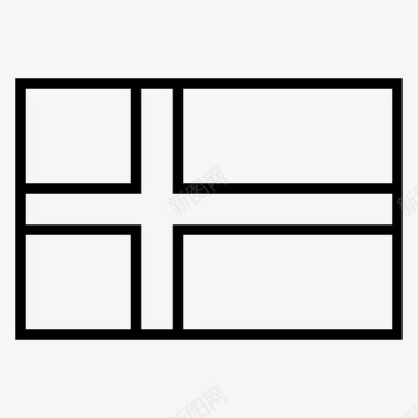 斯堪的纳维亚十字国旗政府图标图标