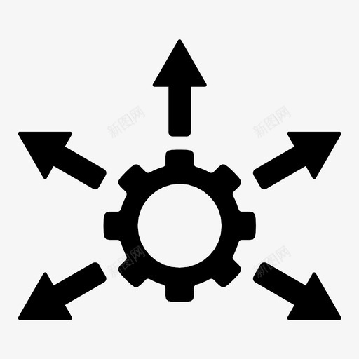 齿轮分配系统工具设置图标svg_新图网 https://ixintu.com 向外 工业 工厂 扩张 控制 方式 机器 系统工具 设置 齿轮分配