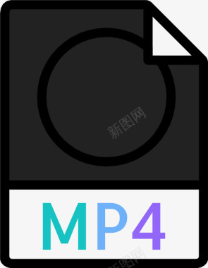 mp4文件整体透镜图标图标