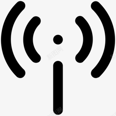 wifi信号酒店粗体线图标图标