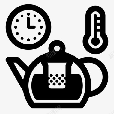 冲泡茶壶温度茶温图标图标