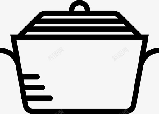 炖锅平底锅厨房图标图标