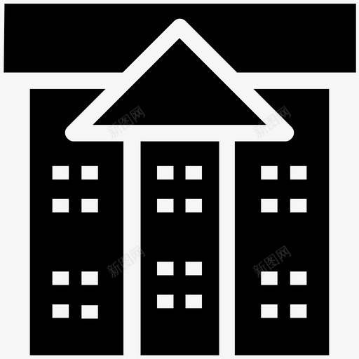 学校建筑教育坚实的标志图标svg_新图网 https://ixintu.com 学校建筑 教育坚实的标志