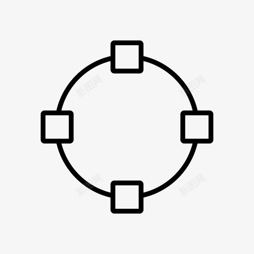 圆工具弧之间连接点图标svg_新图网 https://ixintu.com 创作 创建 圆创建器 圆工具 弧之间 曲线创建 笔划 绘图辅助 软件工具 连接点