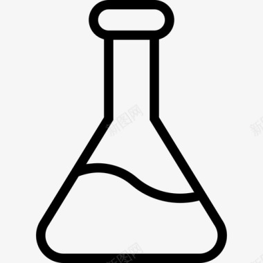 erlenmeyer烧瓶瓶子化学图标图标