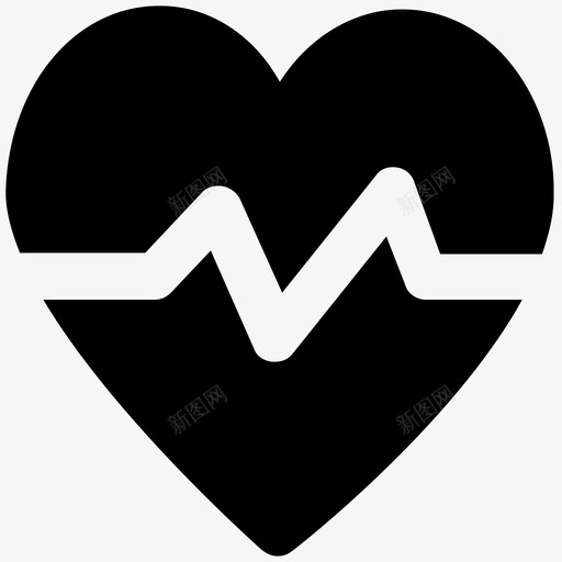 心跳脉动噪音图标svg_新图网 https://ixintu.com 医院 噪音 心率 心跳 活着 爱情和浪漫大胆的固体图标 生命线 线路 脉动 脉搏率 鼓