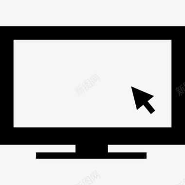 带光标箭头的屏幕工具和器具现代屏幕图标图标