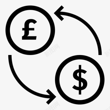 外汇汇率英镑货币图标图标