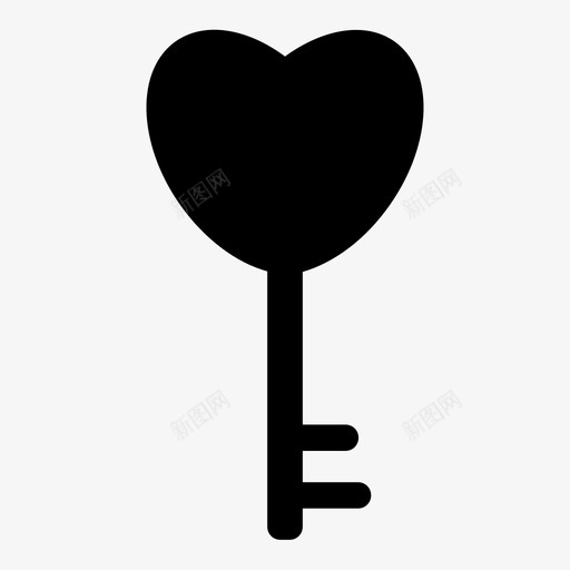 钥匙浪漫开放图标svg_新图网 https://ixintu.com 入口 开放 情人节 浪漫 爱 爱情 通道 钥匙 锁 门把手