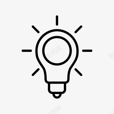 灯泡标志发明图标图标