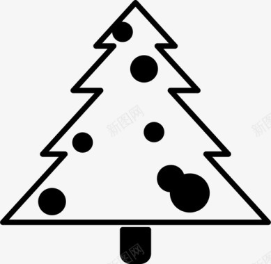 圣诞树松树诺埃尔图标图标