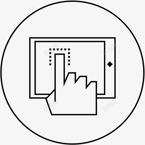 平板电脑智能板触摸屏图标svg_新图网 https://ixintu.com ipad nabi 平板电脑 手 手在圆圈中 手操作 智能板 触摸屏 轻触屏 迷你电脑