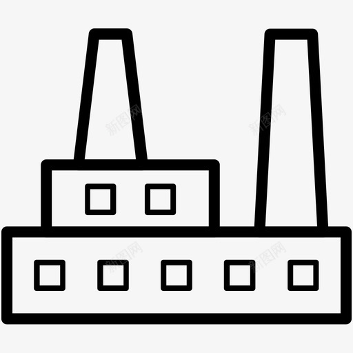 卡车制造厂机器图标svg_新图网 https://ixintu.com 公路 制造厂 卡车 工业 工业矢量线图标 机器 烟囱 磨机 装载 重型车辆