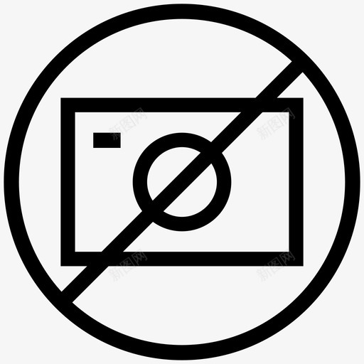 禁止拍照隐私政策旅游线路图标svg_新图网 https://ixintu.com 旅游线路图标 禁止拍照 隐私政策