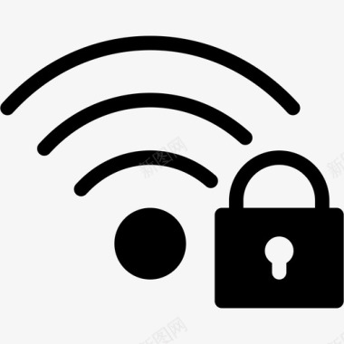 密码保护wifi安全锁定图标图标