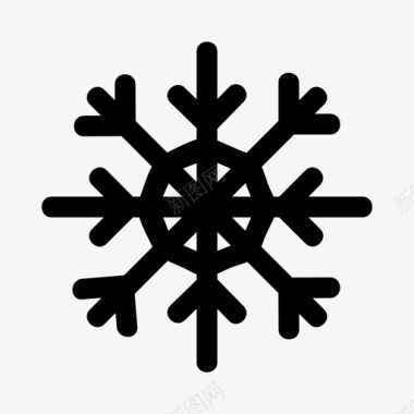 雪花天气符号图标图标