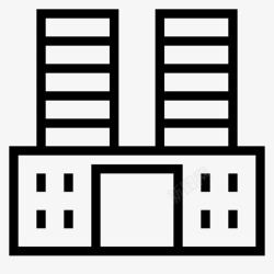 公司大门设计塔楼大厦公司图标高清图片