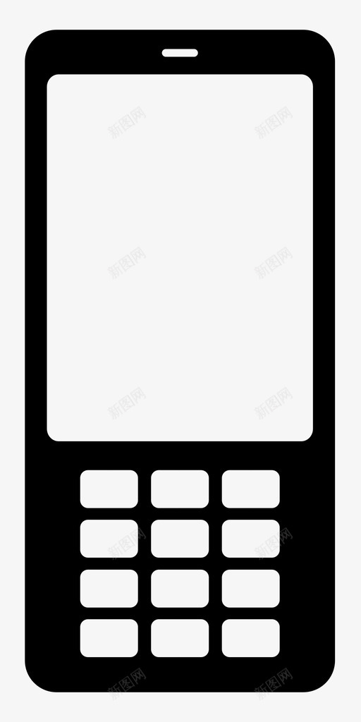 手机功能手机键盘图标svg_新图网 https://ixintu.com 信号 功能手机 手机 旧 网络 键盘