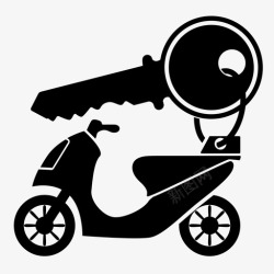 自行车类型租一辆摩托车汽车借用汽车租赁图标高清图片