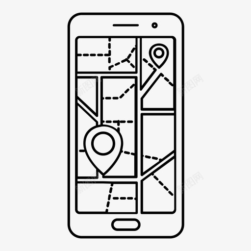 手机gps定位点整体图标svg_新图网 https://ixintu.com labrotory 品牌 地图 定位点 手机gps 放大镜 整体 方向 路线 道路和导航轮廓