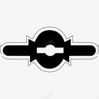 锁孔水平形状变体形状锁孔图标图标