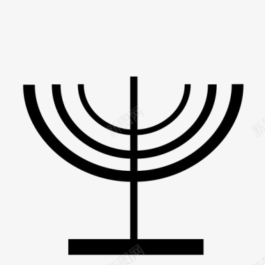 烛台犹太教房子图标图标