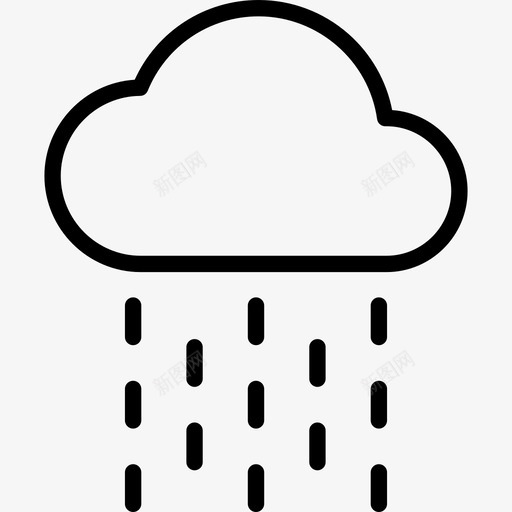 雨云自然降水图标svg_新图网 https://ixintu.com 天气 暴风雨 有雨的云 自然 降水 雨云