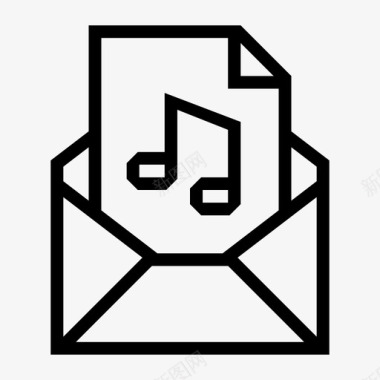 音乐文件音频电子邮件图标图标