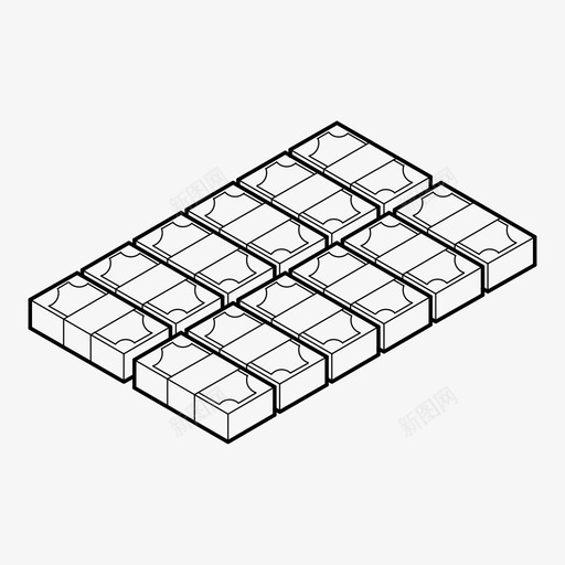 现金金条美元图标svg_新图网 https://ixintu.com 一叠现金 有价值的 现金 百万 美元 金块 金条 钱 黄金