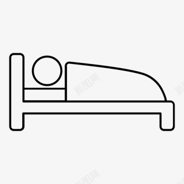床休息枕头图标图标