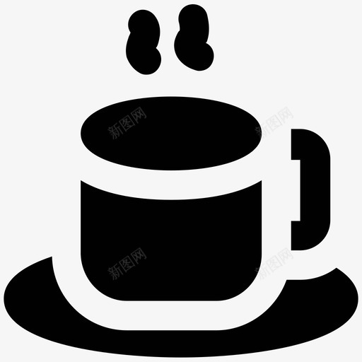 茶杯旅行大胆的固体图标svg_新图网 https://ixintu.com 旅行大胆的固体图标 茶杯