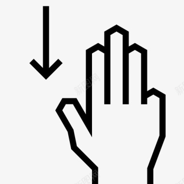 三个手指向下滑动遮挡音乐图标图标