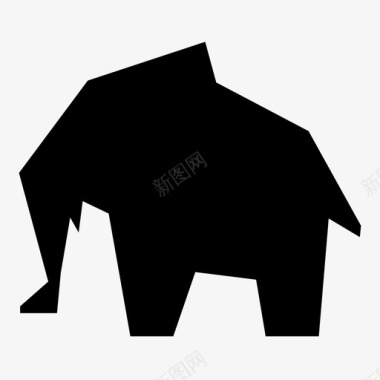 大象象牙躯干图标图标