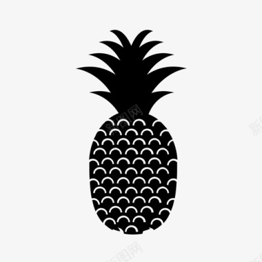 菠萝减肥水果图标图标