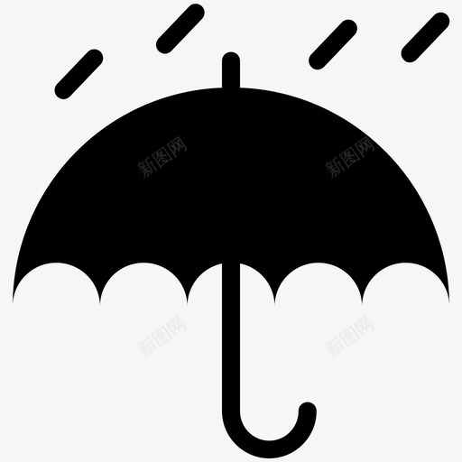 防雨自然凉爽标图标svg_新图网 https://ixintu.com 自然凉爽矢量图标 防雨