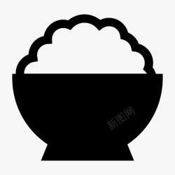 蒸米饭饭碗淀粉食用图标高清图片