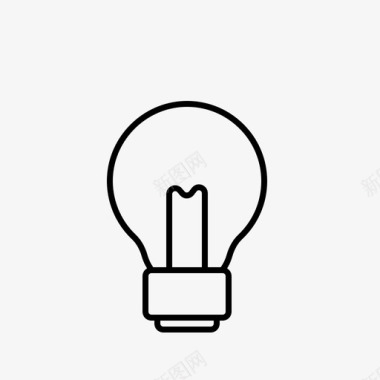 灯泡关闭白炽灯想法图标图标