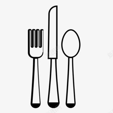 餐具厨房线条图标图标