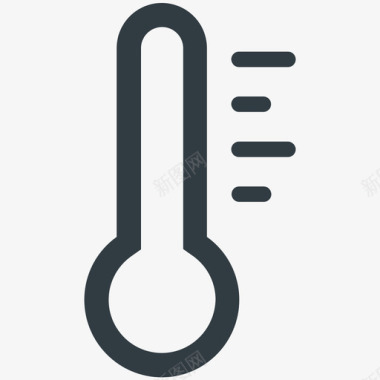 温度计医疗健康冷标图标图标