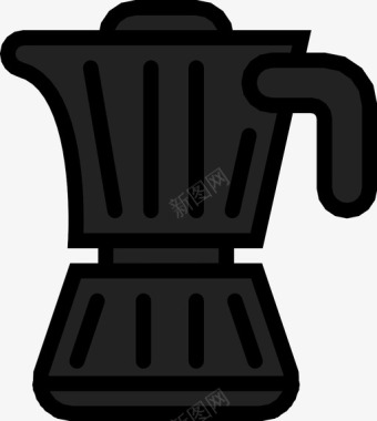 咖啡壶整体厨房图标图标