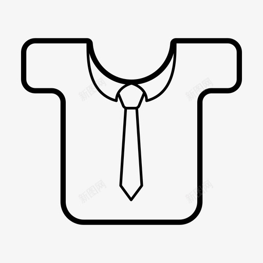 衬衫布料衣服图标svg_新图网 https://ixintu.com 上衣 布料 短袖 衣服 衣领 衬衫 领带