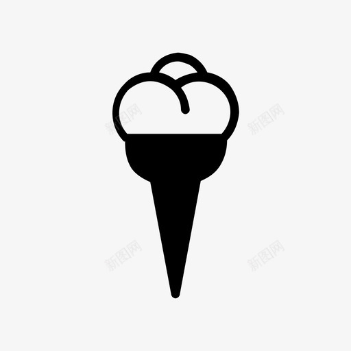 冰淇淋筒糖筒甜点图标svg_新图网 https://ixintu.com 冰淇淋筒 厨房 甜品 甜点 糖筒 蛋糕筒 食品固体图标集合 食物