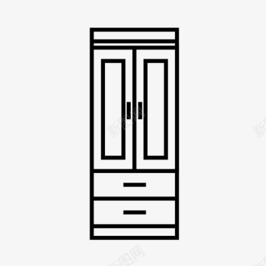 衣柜卧室橱柜图标图标