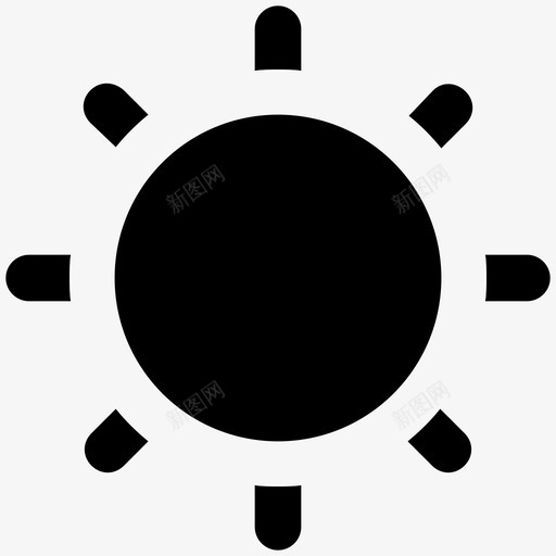 太阳和开发大胆的固体图标svg_新图网 https://ixintu.com 太阳 设计和开发大胆的固体图标