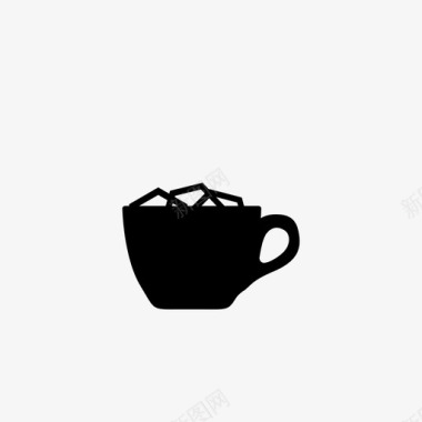 冰咖啡马克杯热的图标图标
