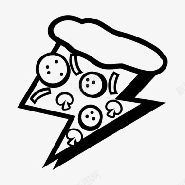 披萨牛肉晚餐图标图标