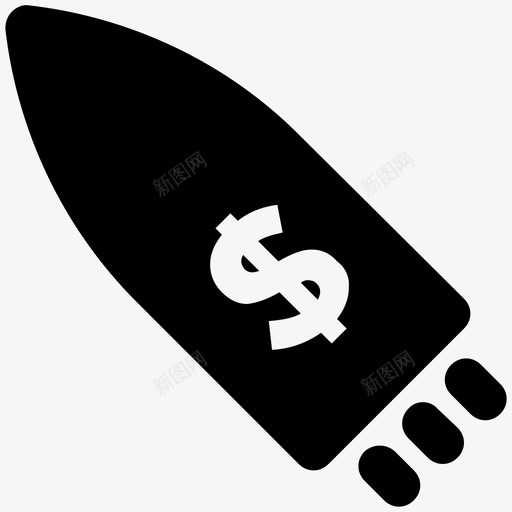 火箭商业大胆的固体图标svg_新图网 https://ixintu.com 商业大胆的固体图标 火箭